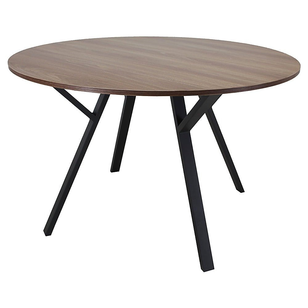 Mesa Redonda para Bistró - KINGSTRONG SIBARI 120 D203 - MESA0903754 - Nogal - Estructura en Metal y Cubierta en Melamina - MESA0903754 - Mundo In - NOGAL BEAT - Mesa Comercial Interior