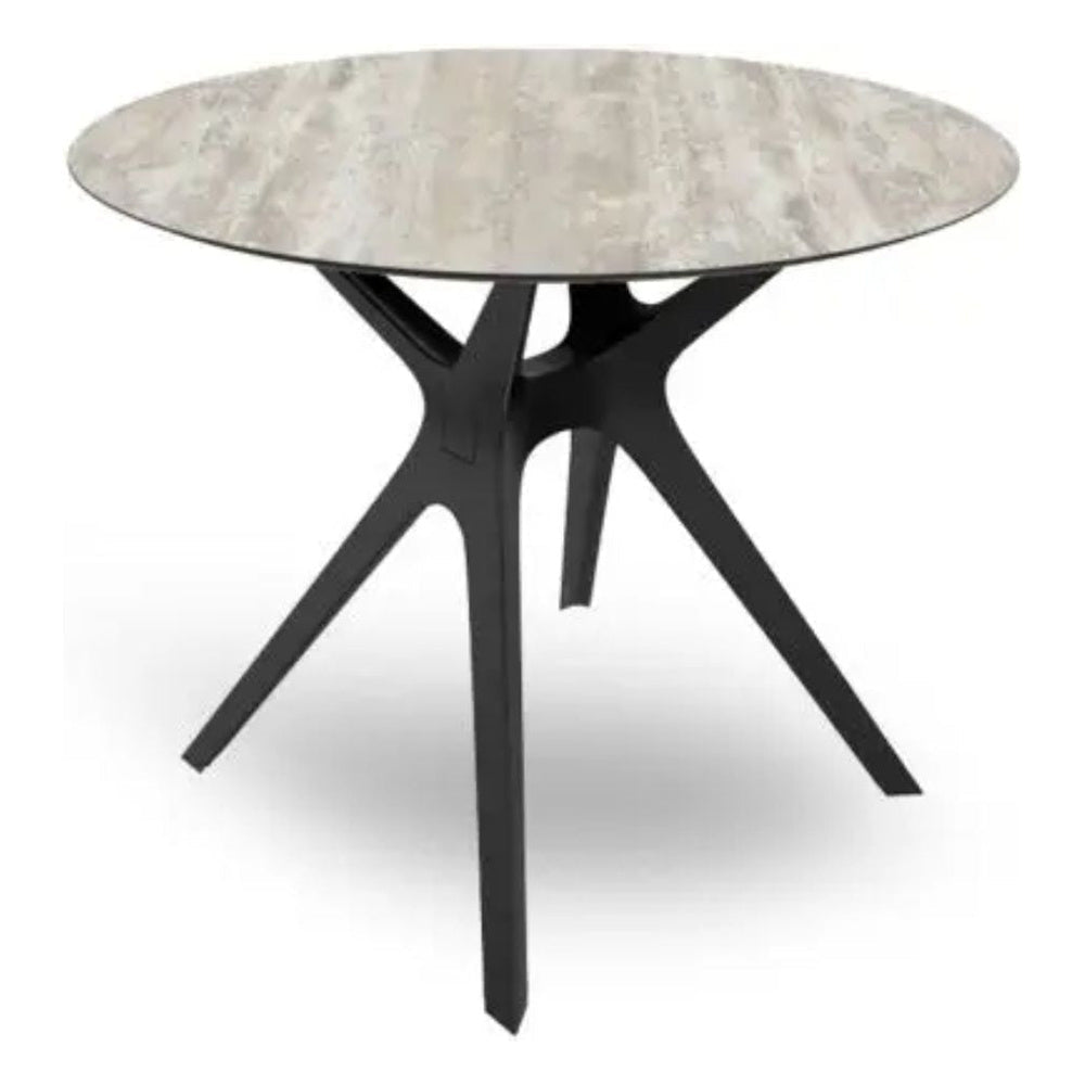 Mesa Redonda para Restaurante Protección UV - RESOL VELA S Ø90 - Varios Colores - Fibra de Vidrio con PP - 04045 - Resol - NOGAL BEAT - Mesa Comercial Exterior