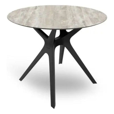 Mesa Redonda para Restaurante Protección UV - RESOL VELA S Ø90 - Varios Colores - Fibra de Vidrio con PP - 04045 - Resol - NOGAL BEAT - Mesa Comercial Exterior