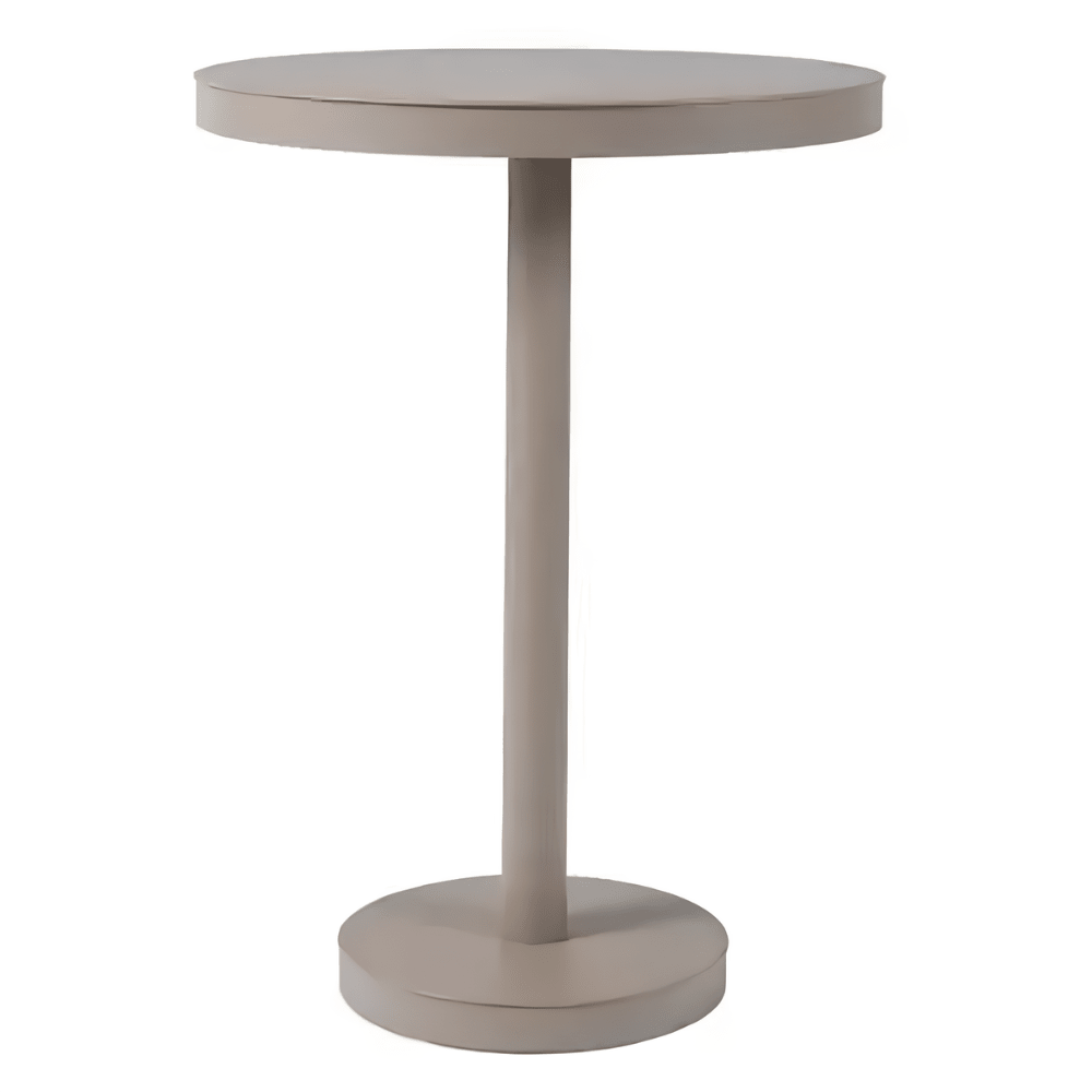 Mesa periquera Resol Barcino Pie Central Ø60 redonda alta con estructura de aluminio