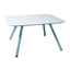 MESA RESOL ANOU 4 PATAS | Mesa Auxiliar para Sala de Estar | Estructura Acero | Tablero de HPL | Interior - 70344 - Resol - NOGAL BEAT - Mesas