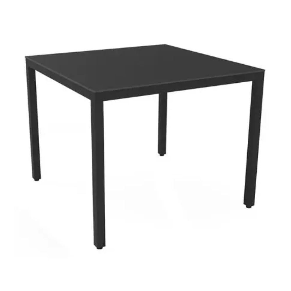 MESA RESOL BARCINO COMPACT SQUARE 70x70 | Mesa Ocasional | Estructura Aluminio | 74 cm | Pintado | Apilable | Interior + Exterior - 03031 - Resol - NOGAL BEAT - Mesas