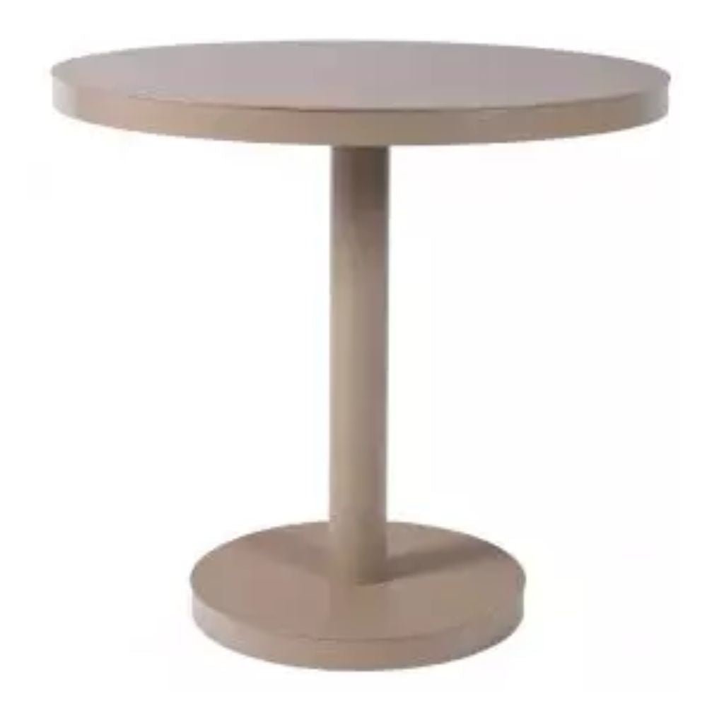 MESA RESOL BARCINO PIE CENTRAL Ø80 ROUND | Estructura Aluminio | Pintado | Secado Horno | Interior + Exterior - 01423 - Resol - NOGAL BEAT - Mesas