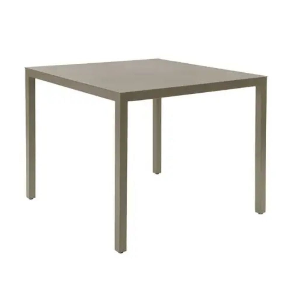MESA RESOL BARCINO SQUARE 90x90 SQUARE | Mesa Ocasional | Estructura Aluminio | 74 cm | Pintado | Apilable | Interior + Exterior - 01400 - Resol - NOGAL BEAT - Mesas