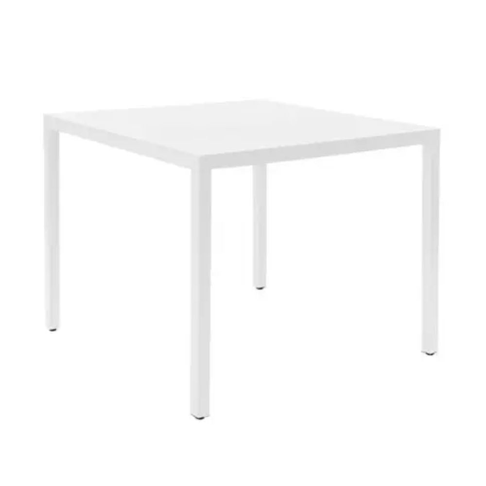 MESA RESOL BARCINO SQUARE 90x90 SQUARE | Mesa Ocasional | Estructura Aluminio | 74 cm | Pintado | Apilable | Interior + Exterior - 03020 - Resol - NOGAL BEAT - Mesas