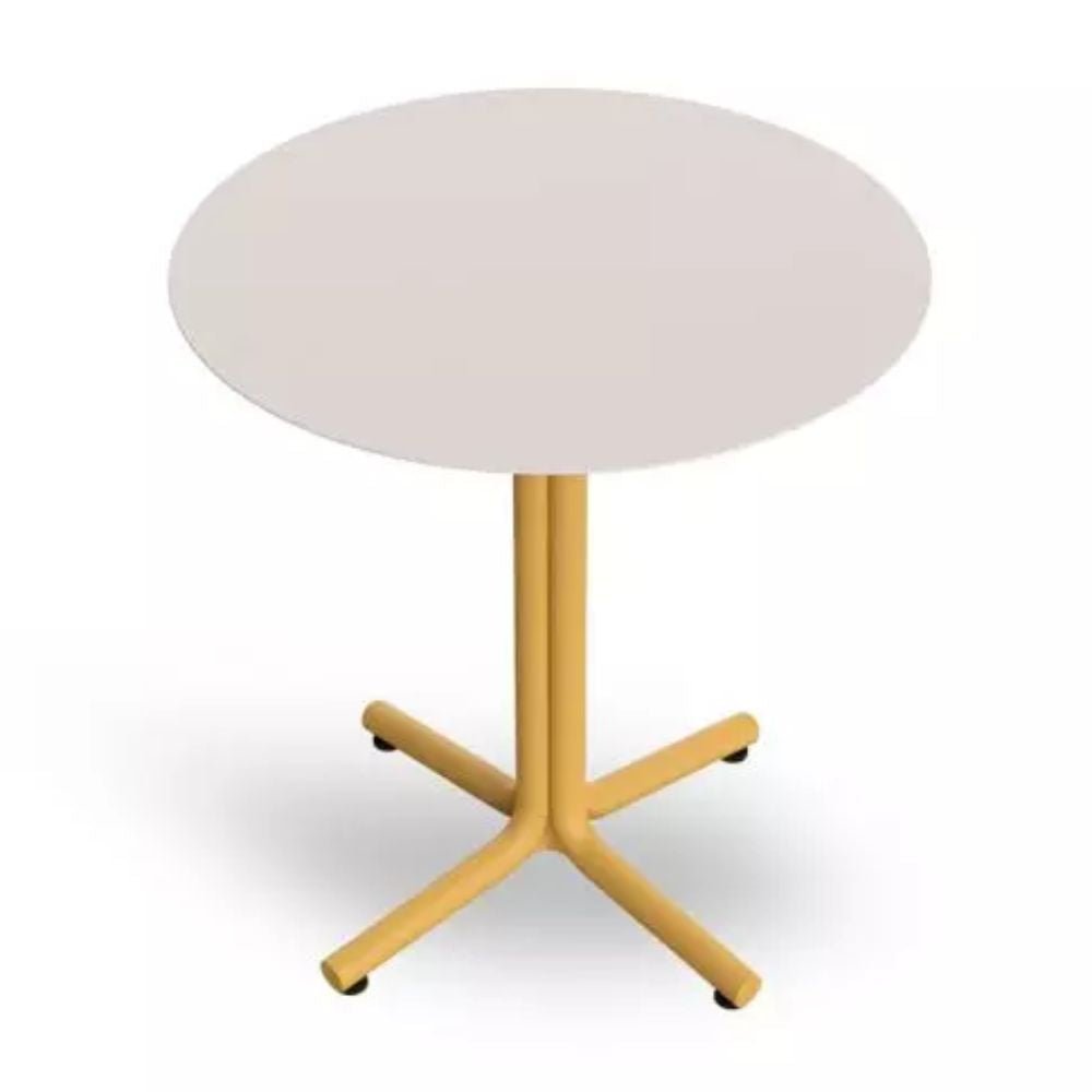 MESA RESOL BINI HPL | Mesa Ocasional | Tablero Compacto Fenólico | Pie Polipropileno | Fibra Vidrio | Protección UV | Interior + Exterior - 06069 - Resol - NOGAL BEAT - Mesas