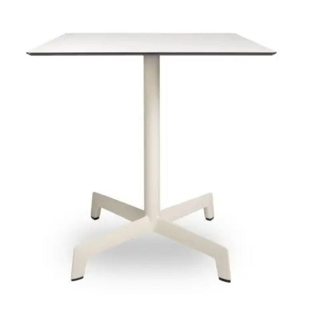 MESA RESOL SPUTNIK 70 70x70 | Mesa Ocasional | Estructura Aluminio Pintado | Pie Poliamida | Tablero HPL | Interior + Exterior - 06129 - Resol - NOGAL BEAT - Mesas