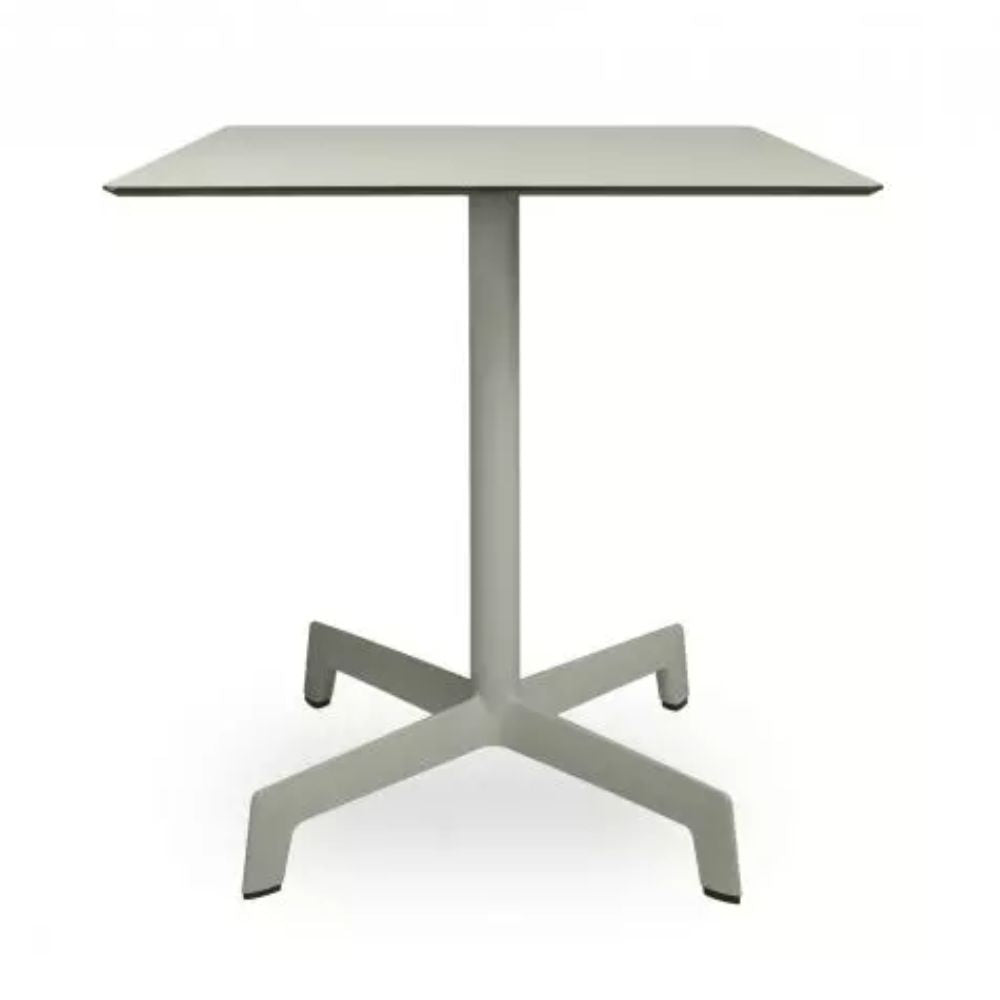 MESA RESOL SPUTNIK 70 70x70 | Mesa Ocasional | Estructura Aluminio Pintado | Pie Poliamida | Tablero HPL | Interior + Exterior - 06130 - Resol - NOGAL BEAT - Mesas