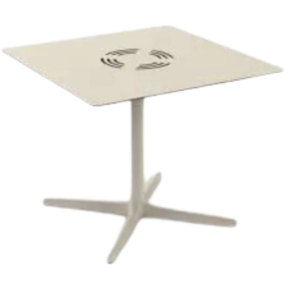 MESA RESOL TOLEDO AIRE XL 90x90 | Mesa Ocasional | Estructura Aluminio | Pintado | Compacto Fenólico | Interior + Exterior - 05473 - Resol - NOGAL BEAT - Mesas