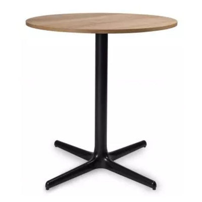 MESA RESOL TOLEDO WOOD 70/80 Ø70 | Mesa Ocasional | 75 cm | Estructura Aluminio Pintado | Melamina Madera | Interior - 06147 - Resol - NOGAL BEAT - Mesas