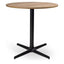 MESA RESOL TOLEDO WOOD 70/80 Ø80 | Mesa Ocasional | 75 cm | Estructura Aluminio Pintado | Melamina Madera | Interior - 06149 - Resol - NOGAL BEAT - Mesas