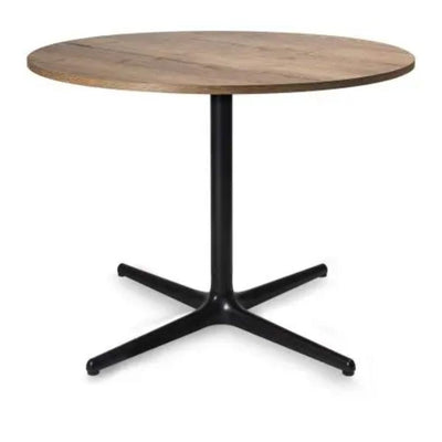 MESA RESOL TOLEDO WOOD XL 90/100 Ø100 | Mesa Ocasional | 79.3 cm | Estructura Aluminio Pintado | Melamina Madera | Interior - 06160 - Resol - NOGAL BEAT - Mesas