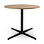 MESA RESOL TOLEDO WOOD XL 90/100 Ø90 | Mesa Ocasional | 79.3 cm | Estructura Aluminio Pintado | Melamina Madera | Interior - 06155 - Resol - NOGAL BEAT - Mesas