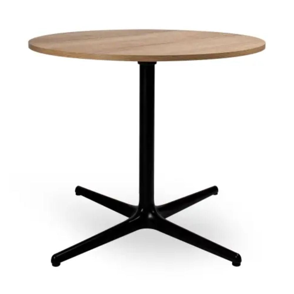MESA RESOL TOLEDO WOOD XL 90/100 Ø90 | Mesa Ocasional | 79.3 cm | Estructura Aluminio Pintado | Melamina Madera | Interior - 06155 - Resol - NOGAL BEAT - Mesas