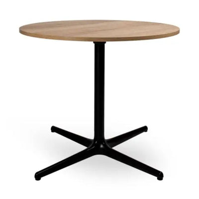 MESA RESOL TOLEDO WOOD XL 90/100 Ø90 | Mesa Ocasional | 79.3 cm | Estructura Aluminio Pintado | Melamina Madera | Interior - 06155 - Resol - NOGAL BEAT - Mesas