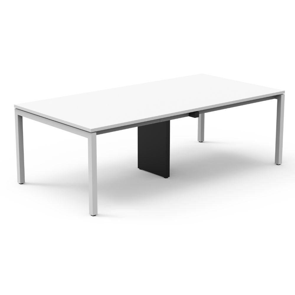 Mesa de juntas Slim Palette Nogal Beat SPMET con cubierta de melamina de 28 mm y estructura de acero 2X2 con pata tottem