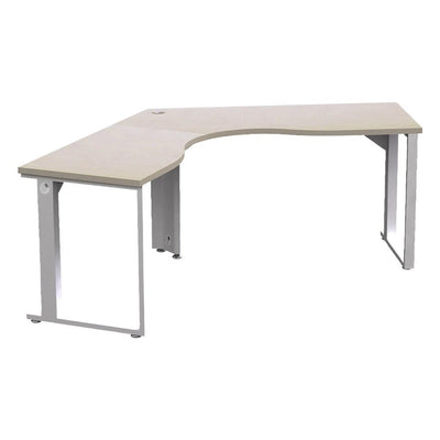 Mesa Triceta para Área Colaborativa - GEBESA URBAN - Frente 150 cm - Cuerpo Metálico - GBU517150 - GEBESA - NOGAL BEAT - Mesa Comercial Interior