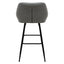 Nogal Beat Aarau Banco Alto Tapizado Tela Base Metalica Uso Interior Diseño Nordico - BANC0903620 - Mundo In - NOGAL BEAT - Bancos