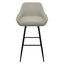Nogal Beat Aarau Banco Alto Tapizado Tela Base Metalica Uso Interior Diseño Nordico - BANC0903620 - Mundo In - NOGAL BEAT - Bancos