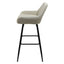 Nogal Beat Aarau Banco Alto Tapizado Tela Base Metalica Uso Interior Diseño Nordico - BANC0903620 - Mundo In - NOGAL BEAT - Bancos
