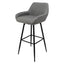 Nogal Beat Aarau Banco Alto Tapizado Tela Base Metalica Uso Interior Diseño Nordico - BANC0903620 - Mundo In - NOGAL BEAT - Bancos