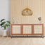 Nogal Beat Akumal Rattan Credenza - CRED0903546 - Mundo In - NOGAL BEAT -