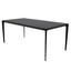Mesa rectangular Nogal Beat Austria con estructura de acero y cubierta de porcelanato