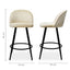 Nogal Beat Avila Banco Alto Tapizado Tela Tipo Terciopelo Uso Interior Diseño Nordico - BANC0903741 - Mundo In - NOGAL BEAT - Bancos