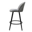 Nogal Beat Avila Banco Alto Tapizado Tela Tipo Terciopelo Uso Interior Diseño Nordico - BANC0903741 - Mundo In - NOGAL BEAT - Bancos