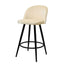 Nogal Beat Avila Banco Alto Tapizado Tela Tipo Terciopelo Uso Interior Diseño Nordico - BANC0903741 - Mundo In - NOGAL BEAT - Bancos