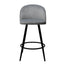 Nogal Beat Avila Banco Alto Tapizado Tela Tipo Terciopelo Uso Interior Diseño Nordico - BANC0903741 - Mundo In - NOGAL BEAT - Bancos