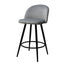 Nogal Beat Avila Banco Alto Tapizado Tela Tipo Terciopelo Uso Interior Diseño Nordico - BANC0903741 - Mundo In - NOGAL BEAT - Bancos