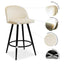 Nogal Beat Avila Banco Alto Tapizado Tela Tipo Terciopelo Uso Interior Diseño Nordico - BANC0903741 - Mundo In - NOGAL BEAT - Bancos