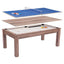 NOGAL BEAT BONKER | Mesa 3 en 1 Comedor Billar Ping Pong | Terciopelo 100% Poliéster | Marrón | MDF Imitación Madera | Interior - 109496 - Zuo - NOGAL BEAT -