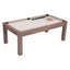 NOGAL BEAT BONKER | Mesa 3 en 1 Comedor Billar Ping Pong | Terciopelo 100% Poliéster | Marrón | MDF Imitación Madera | Interior - 109496 - Zuo - NOGAL BEAT -