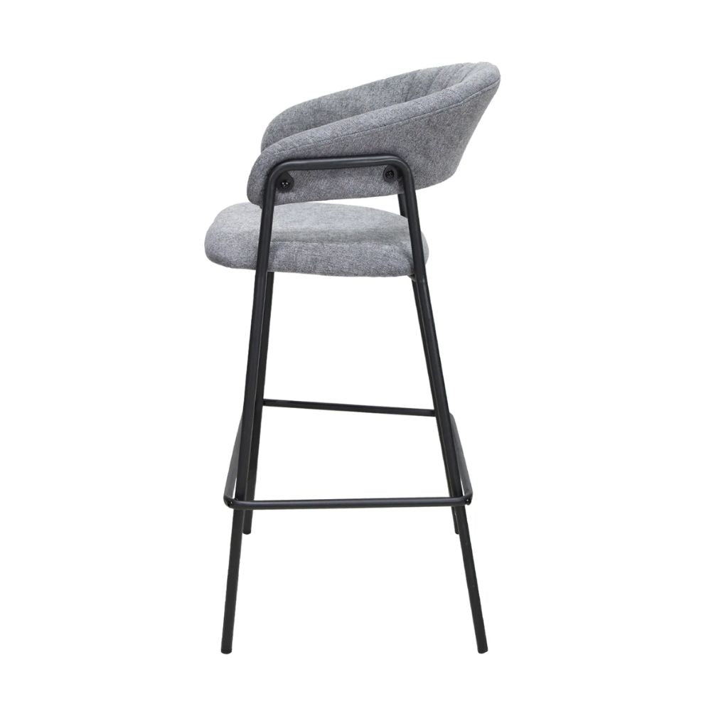 NOGAL BEAT CACERES 75 CM W29 | Banco Decorativo Ocasional | 75 cm | Base 4 Puntas | Varios Colores | Interior - SILL0904436 - Mundo In - NOGAL BEAT - Banco para bar