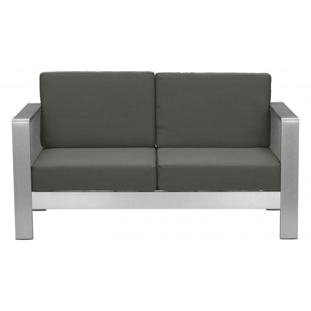 NOGAL BEAT COSMOPOLITAN | Sofa Terraza Aire Libre | Marco en Aluminio | Gris Obscuro | Polietileno Imitacion Madera | Exterior - 703986 - Zuo - NOGAL BEAT -