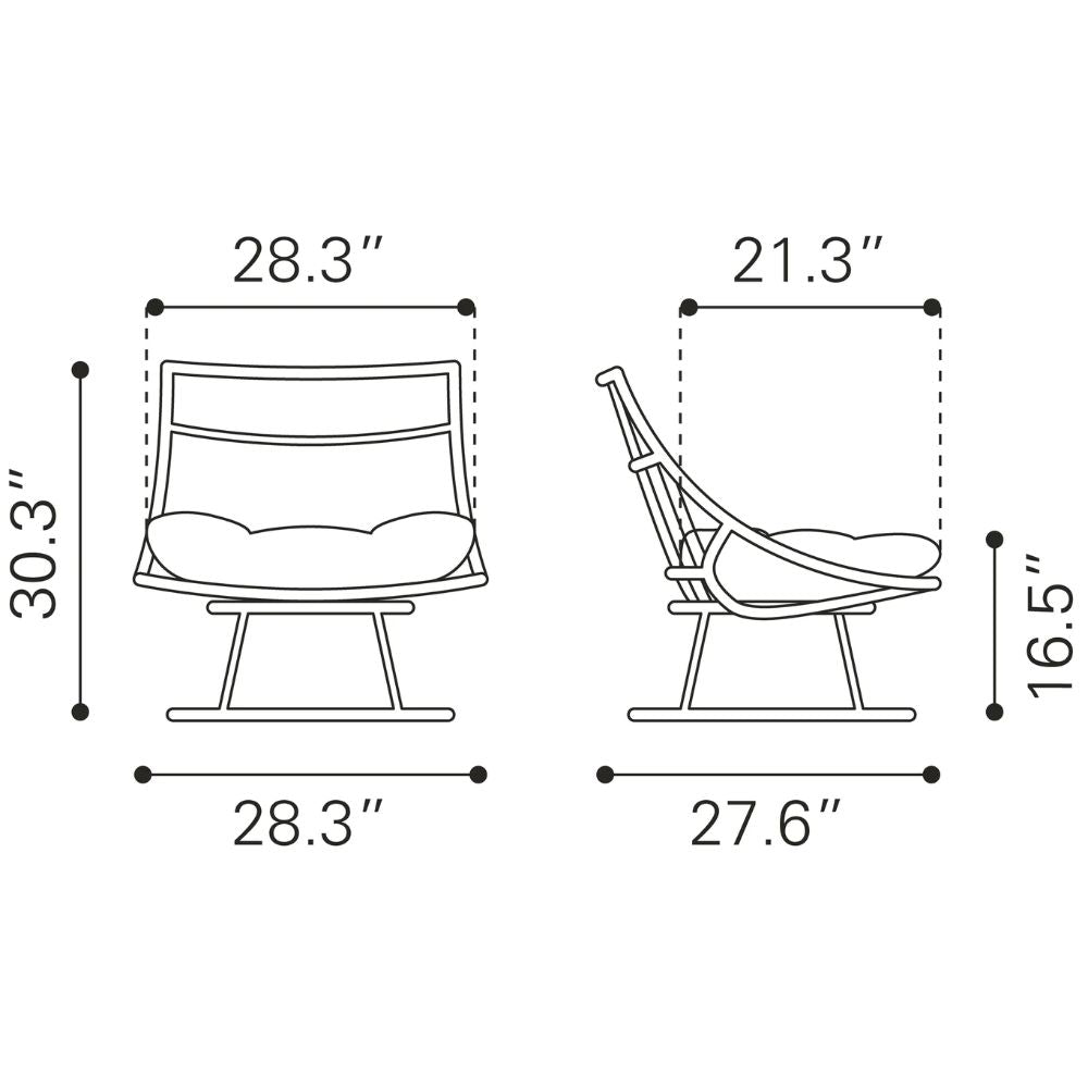 NOGAL BEAT DARCE FRANCO | Silla Decorada al Aire Libre | Extructura en Aluminio | Beige y Natural | Tejido Ratán Sintético | Exterior - 703978 - Zuo - NOGAL BEAT -