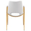 NOGAL BEAT DESI | Silla para Comedor Restaurante Cafeteria | Base Dorada | Asiento Disponible en Varios Colores | Piel Sintetica | Interior - 109550 - Zuo - NOGAL BEAT -