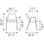 NOGAL BEAT DESI | Silla para Comedor Restaurante Cafeteria | Base Negra | Asiento Disponible en Varios Colores | Piel Sintetica | Interior - 109534 - Zuo - NOGAL BEAT -
