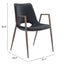 NOGAL BEAT DESI | Silla para Comedor Restaurante Cafeteria | Varios Colores | Piel Sintetica | Interior - 101694 - Zuo - NOGAL BEAT -