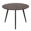 Mesa redonda KINGSTRONG FRANKFURT de madera color nogal con superficie circular