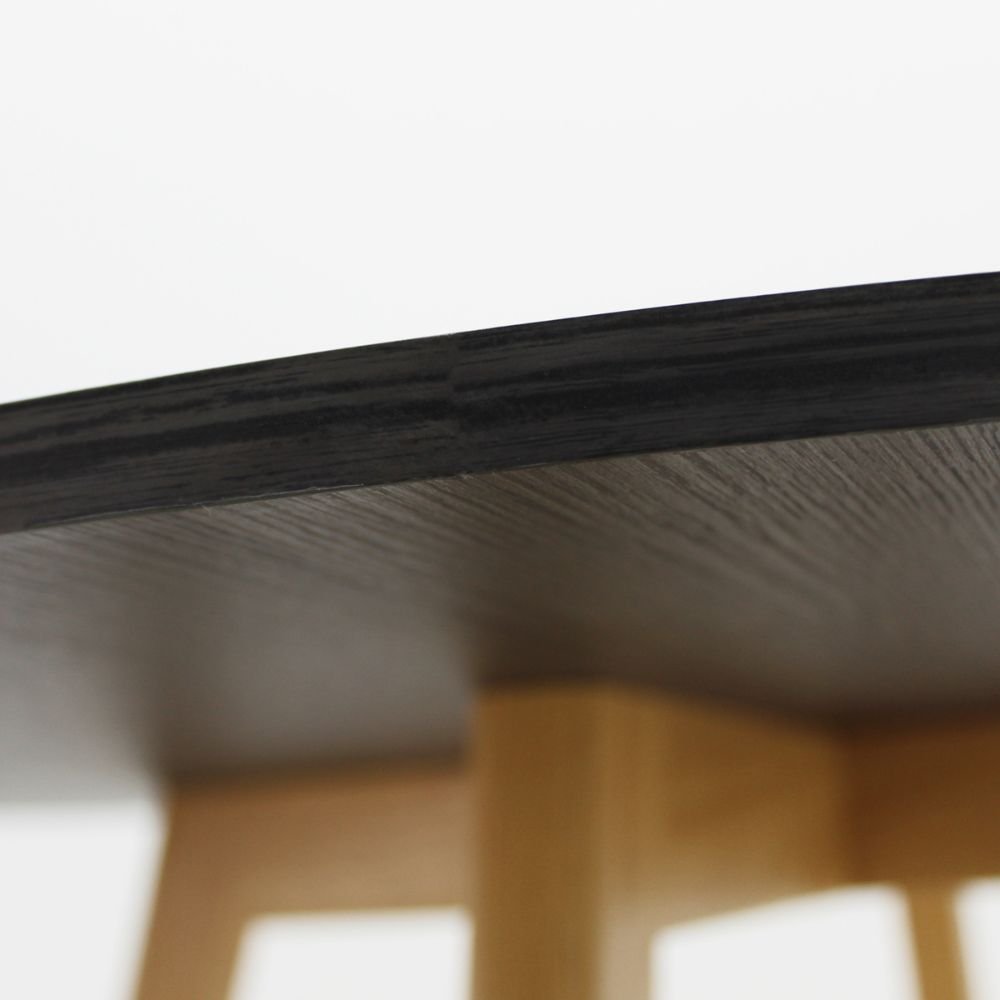 Mesa redonda KINGSTRONG FRANKFURT de madera color nogal con superficie circular