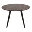 Mesa redonda KINGSTRONG FRANKFURT de madera color nogal con superficie circular