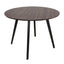 Mesa redonda KINGSTRONG FRANKFURT de madera color nogal con superficie circular