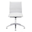 NOGAL BEAT GLIDER | Silla de Oficina para Conferencias | Base Estrella | Blanco | Piel Sintética 100% Poliuretano | Interior - 100378 - Zuo - NOGAL BEAT -