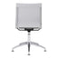 NOGAL BEAT GLIDER | Silla de Oficina para Conferencias | Base Estrella | Blanco | Piel Sintética 100% Poliuretano | Interior - 100378 - Zuo - NOGAL BEAT -