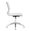 NOGAL BEAT GLIDER | Silla de Oficina para Conferencias | Base Estrella | Blanco | Piel Sintética 100% Poliuretano | Interior - 100378 - Zuo - NOGAL BEAT -