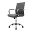Silla secretarial Kingstrong JM-B05 con respaldo tapizado en PU, marco cromado y descansabrazos forrados.