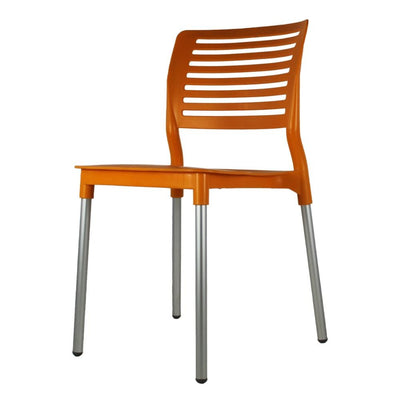 SILLA KINGSTRONG JM GALERI SILL0020315 | Silla Estilizada Jardín Comedor | Base 4 Puntas | Terminado Anodizado | Polipropileno | Interior + Exterior